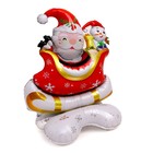 Воздушный шар фольгированный 60" «Санта в санях», на подставке - Фото 2