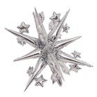 Шар фольгированный 45" «Звезда объёмная», серебро, под воздух - фото 319023963