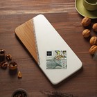 Доска для подачи Magistro Marble, 30×15 см, мрамор, акация - фото 804992053