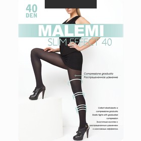 Колготки женские MALEMI Slim Effect 40 ден, цвет чёрный (nero), размер 5 9233855