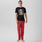 Пижама новогодняя мужская: футболка, брюки KAFTAN «Череп», чёрная, размер 48 - Фото 2