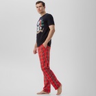 Пижама новогодняя мужская: футболка, брюки KAFTAN «Череп», чёрная, размер 48 - Фото 4
