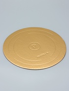 Коробка под торт 2 окна, с ручками, белая, 28 х 28 х 20 см + подложка 2,5 золото-белый - фото 809192573