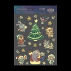 Интерьерная наклейка со светящимся слоем «Новогодние герои», 21 х 29,7 х 0,1 см - фото 9587379