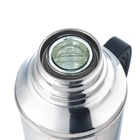 Термос со стеклянной колбой 2 л, сохраняет тепло 24 ч, хром, 38.5х15.5 см - фото 809316815