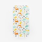 Пеленка-кокон на молнии, рост 62 см, цвет белый дино, кулирка 100% хлопок - фото 54736167