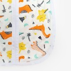 Пеленка-кокон на молнии, рост 62 см, цвет белый дино, кулирка 100% хлопок - фото 54736169