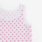 Комплект для девочки (майка/трусы), цвет светло-серый/розовый, рост 98-104 см - Фото 2