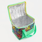 Термосумка на молнии 13 л, разноцветная, зелёная - Фото 3