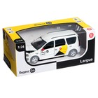 Машина металлическая «Lada Largus Яндекс Такси» 1:24, открываются двери, капот, озвученная, цвет белый - Фото 1