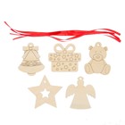 Набор для творчества «Роспись по дереву» 5 шт., с ленточкой - Фото 3