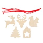 Набор для творчества «Роспись по дереву» 5 шт., с ленточкой - Фото 3