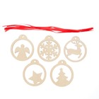 Набор для творчества «Роспись по дереву» 5 шт., с ленточкой - Фото 3