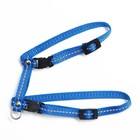 Шлейка для кошек, ширина 1 см, светоотражающий, ОШ 16.5-27 см, ОГ 21-35 см, синий - Фото 3
