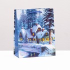 Пакет подарочный "Зимний вечер", 18 х 22,3 х 10 см - фото 319733206