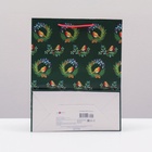 Пакет подарочный новогодний ламинированный «Снегири на венках», 26×32×12 см 9232494