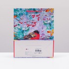 Пакет подарочный "Снегирь в рябине", 26 х 32 х 12 см - фото 25272156