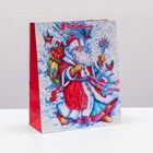 Пакет подарочный "Дедушка Мороз", 26 х 32 х 12 см - фото 2772463