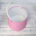 Набор коробок 3 в 1 Обратный конус розовый без крышек с ручкой 11-14 х 14-16 х 18-21 - фото 42129684