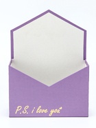 Конверт с золотым тиснением P.S. I love you, сиреневый 18 х 24 х 7 см 9176244 - фото 14530377
