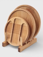 Подарочный набор посуды Adelica «Бари», доска разделочная d=25 см, блюдо для подачи d=24 см, менажница 3 секции d=20 см, подставка, дерево берёза - Фото 5