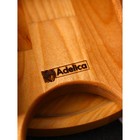 Подарочный набор деревянной посуды Adelica «С любовью», столик для вина d=32 см, менажница d=25 см, подсвечник d=8 см, берёза - Фото 5