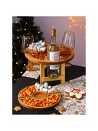 Подарочный набор посуды Adelica «Винный», столик для вина d=32 см, менажница d=25 см, подсвечник d=8 см, дерево берёза - фото 23544214