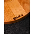 Подарочный набор деревянной посуды Adelica «Винный», столик для вина d=32 см, менажница d=25 см, подсвечник d=8 см, берёза - фото 4360048