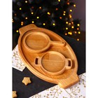 Подарочный набор деревянной посуды Adelica «Кухни мира», доски для подачи 3 шт: 43×25 см, 21×14 см, 18×14 см, берёза - Фото 2