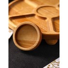 Подарочный набор деревянной посуды Adelica «Фортуна», менажница на ножках с соусницей, d=30 см, 70 мл, берёза - фото 4360057