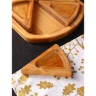 Подарочный набор деревянной посуды Adelica «Сырная мозайка», доска разделочная 35×22 см, менажницы 4 шт, 12,5×9 см, берёза - Фото 3