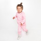 Костюм для девочки (толстовка, брюки) НАЧЁС, цвет светло-розовый, рост 104 см - фото 319025151