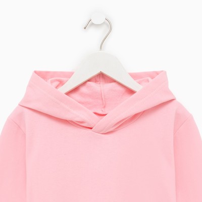 Костюм для девочки с начёсом (толстовка, брюки), светло-розовый, рост 104 см