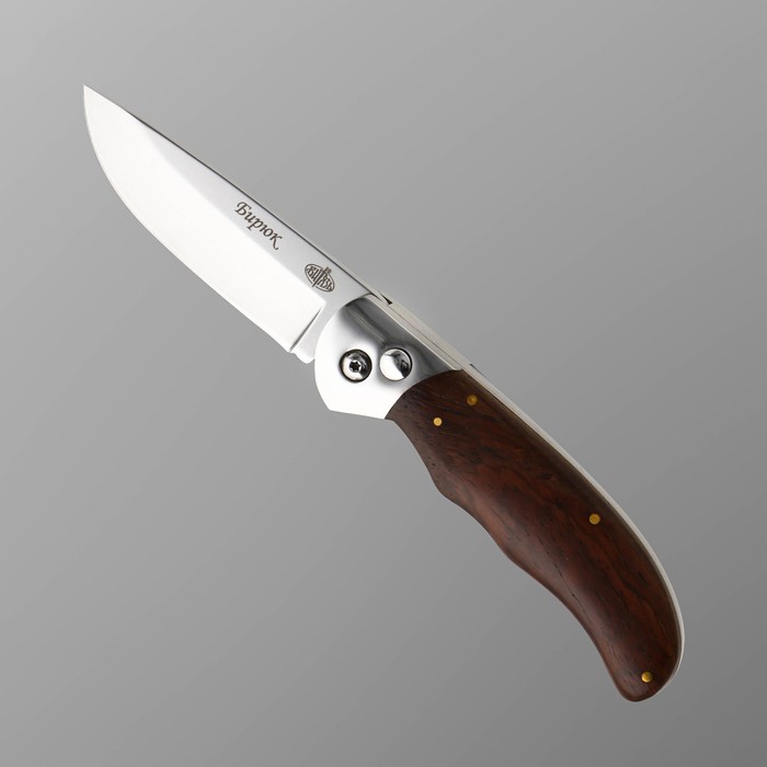 Нож складной "Бирюк" сталь 65х13, рукоять - дерево, 21 см - фото 1907514333