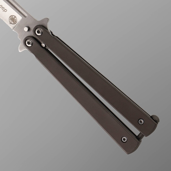 Нож-бабочка "Кавалер" сталь - 420, рукоять - сталь, 19 см - фото 1927972772