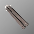 Нож-бабочка "Кавалер" сталь - 420, рукоять - сталь, 19 см - Фото 3