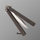 Нож-бабочка "Кавалер" сталь - 420, рукоять - сталь, 19 см - Фото 4