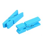 Набор прищепок для декора 24 шт., голубые — 3,5 см - фото 24549849