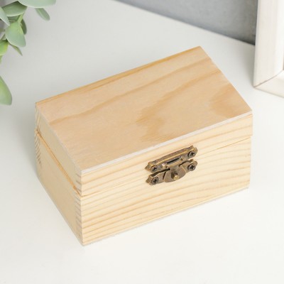 Шкатулка для росписи дерево «Прямоугольная», 5×8.7×5.3 см