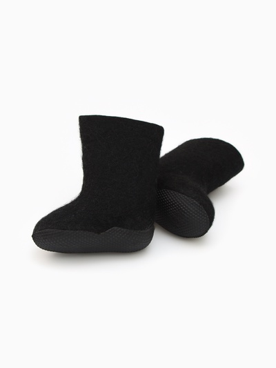 Валенки детские с резиновой подошвой, цвет чёрный, размер 26