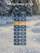 Валенки детские с резиновой подошвой, цвет чёрный, размер 28 - Фото 2