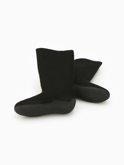 Валенки мужские с резиновой подошвой, цвет чёрный, размер 44