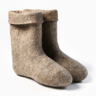 Валенки мужские с загибом, цвет натуральный, размер 42