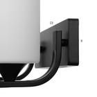 Бра 2490/2BK E27 40Вт черный 30х20 см - фото 21741845