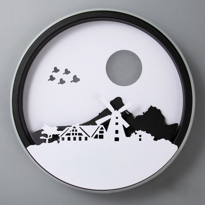 Бра 2509/1 LED 15 Вт 3000/4000К черно-белый 24×24 см