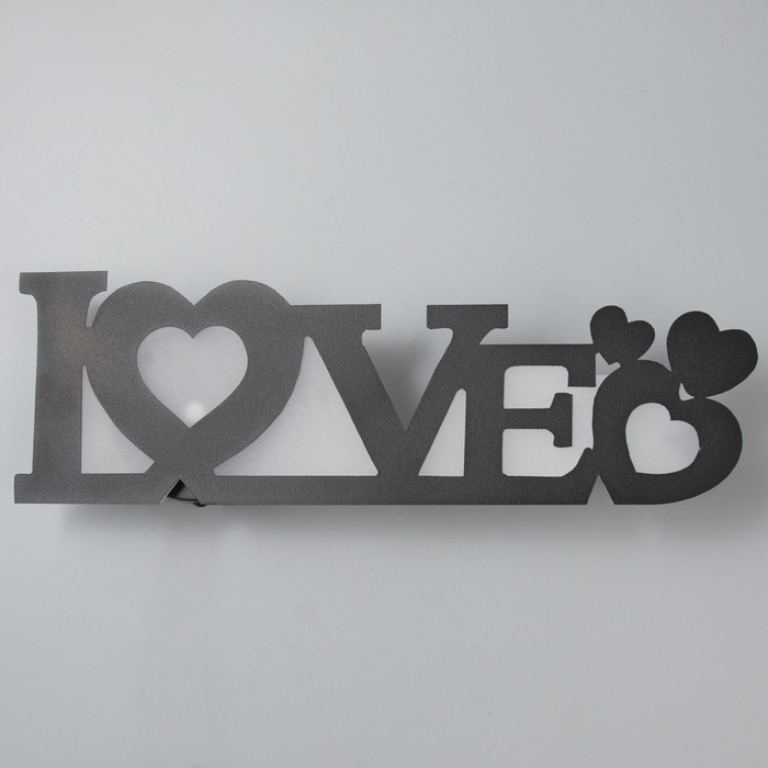 Бра 2509/1, LED, 12 Вт, 3000К, чёрное, 40×12 см