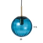 Светильник BayerLux 2481/1BL E27 40Вт синий 20х20х17.5-117 см - фото 24243149