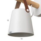 Бра "Тетрика" E27 40Вт белый 30х13х20 см - фото 23939558