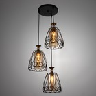 Светильник BayerLux "Кронос" 3хE27 40Вт черный 32х32х100 см - фото 21742248