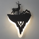Бра "Олень и гора" LED 11Вт 4000К черный 20х29х5 см - фото 21742594